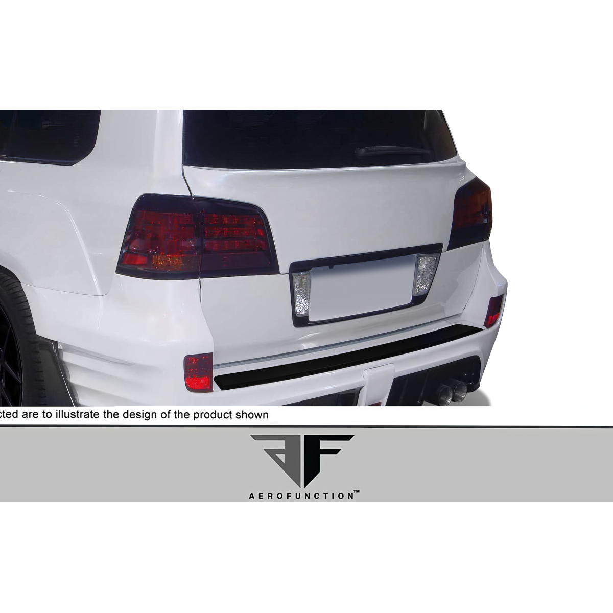 Modify your Lexus LX570 2008 with our Exterior/Wings - View from rear angle showcasing trunk lid spoiler