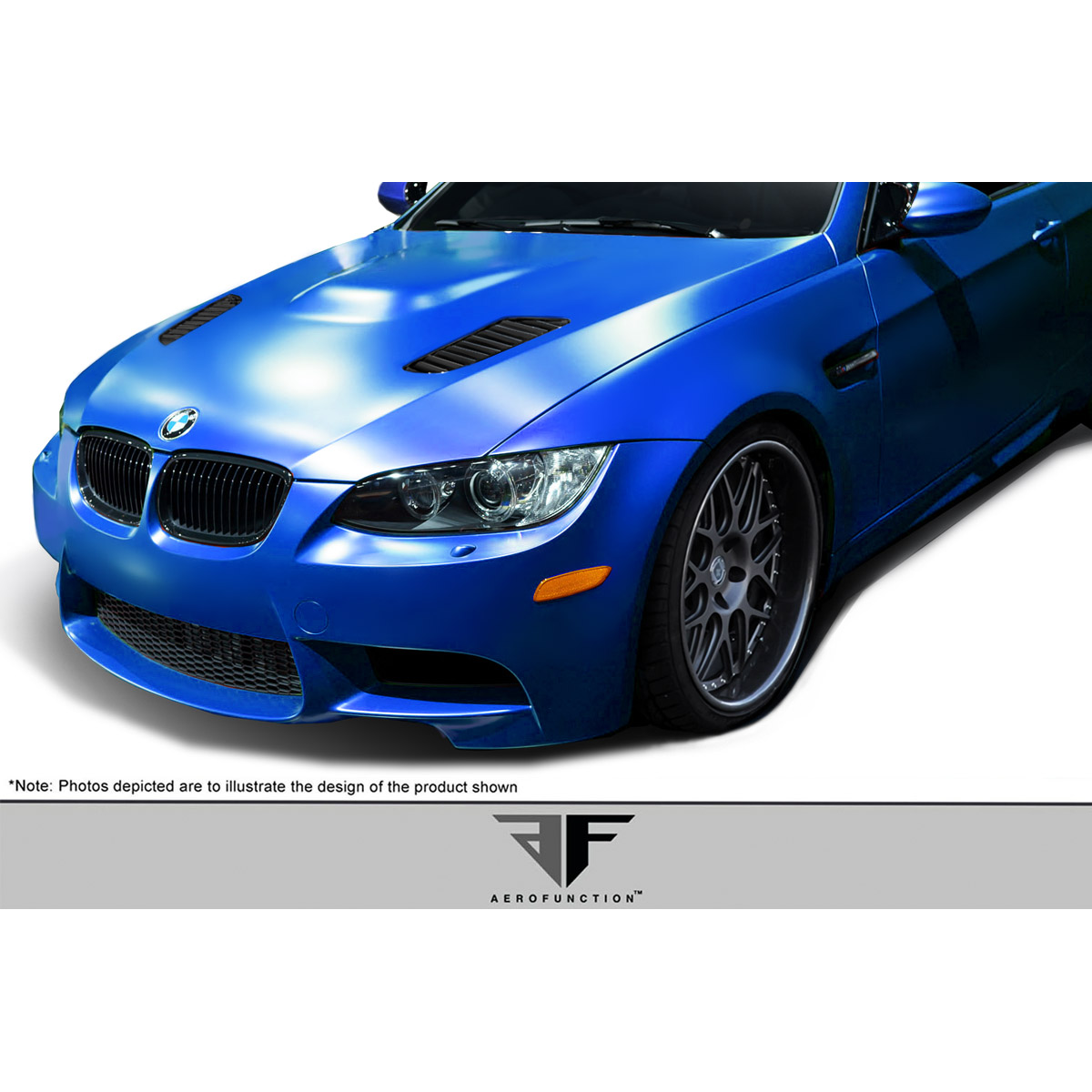 Modify your BMW 3-Series 2011 with our Exterior/Hoods - Front angle view of BMW 3 Series E92 hood