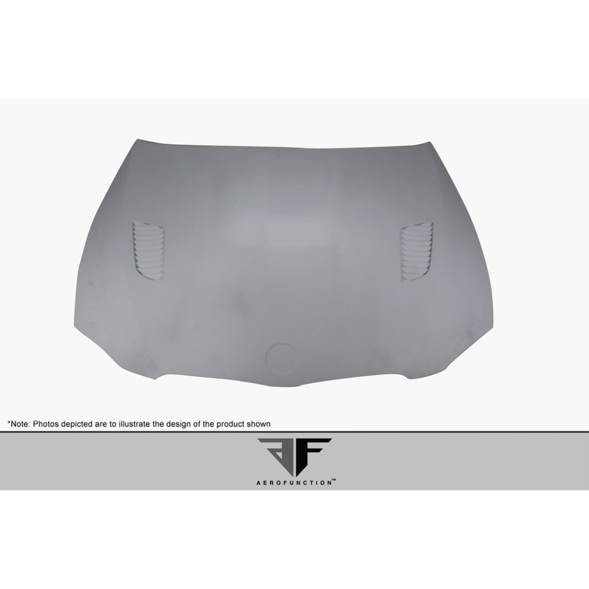 Modify your BMW 3-Series 2011 with our Exterior/Hoods - Front view of car hood at a slight angle