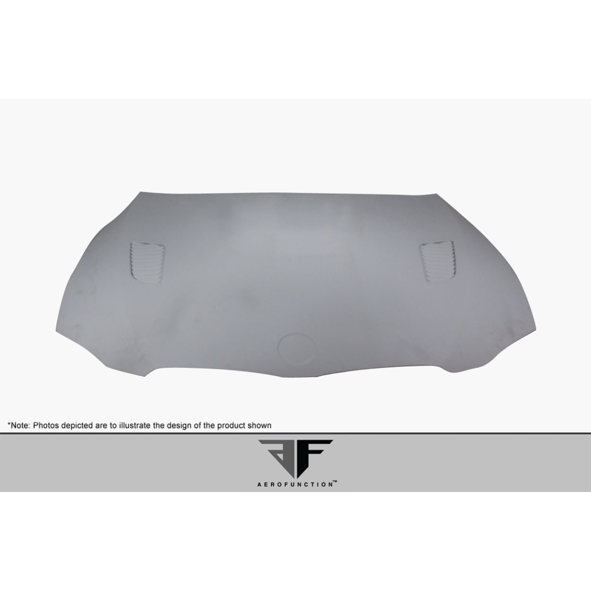 Modify your BMW 3-Series 2011 with our Exterior/Hoods - Top down view of the car hood at flat angle