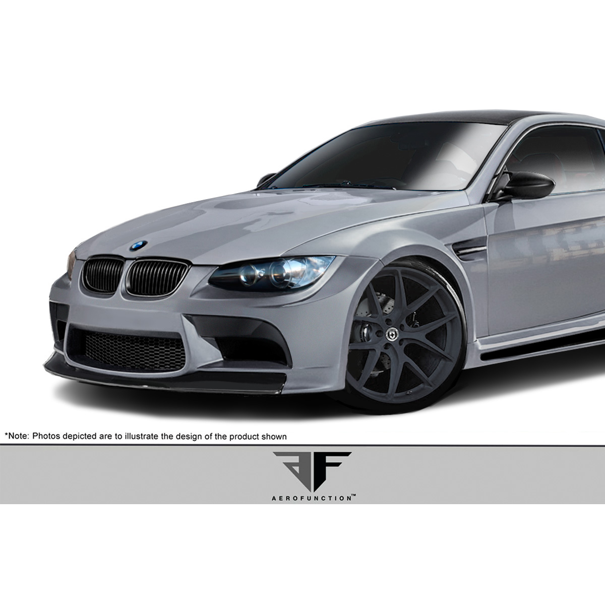 Modify your BMW M3 2008 with our Exterior/Front Bumpers or Lips - Front three quarter angle of the vehicle