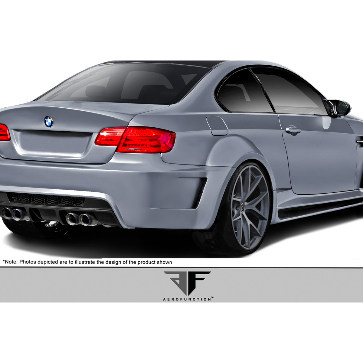 Modify your BMW M3 2008 with our Exterior/Fenders - Rear angle showcasing wide body fender flares