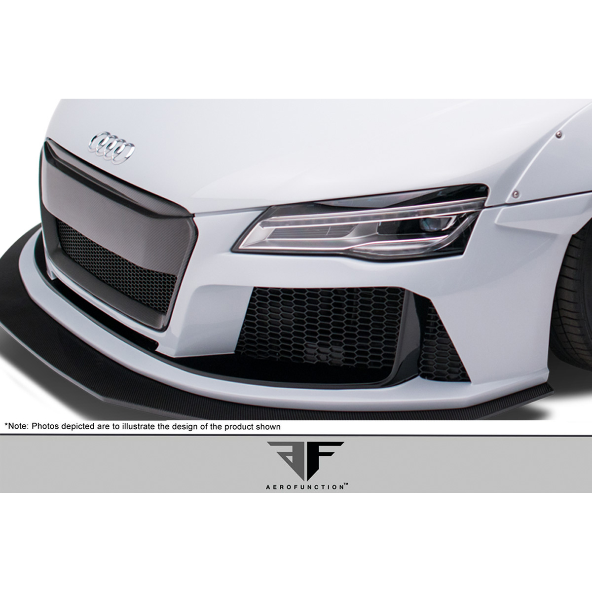 Modify your Audi R8 2008 with our Exterior/Front Bumpers or Lips - Front view of the vehicle part at eye level angle