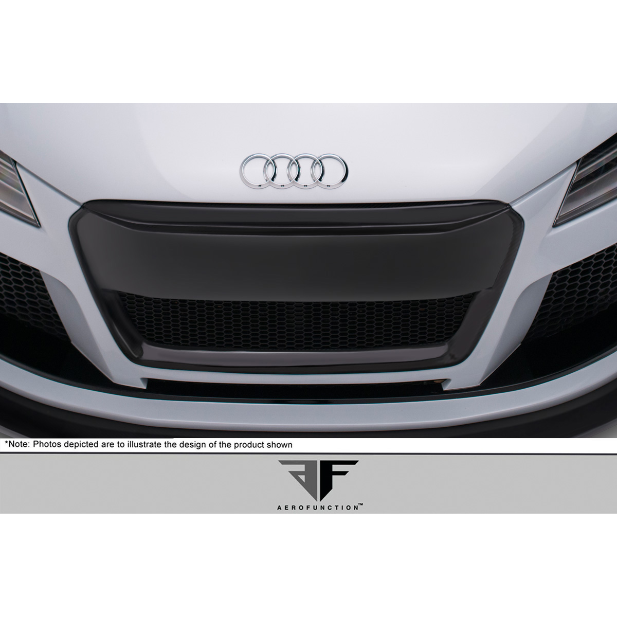 Modify your Audi R8 2008 with our Exterior/Grilles - Front view of the Audi R8 grille showing details