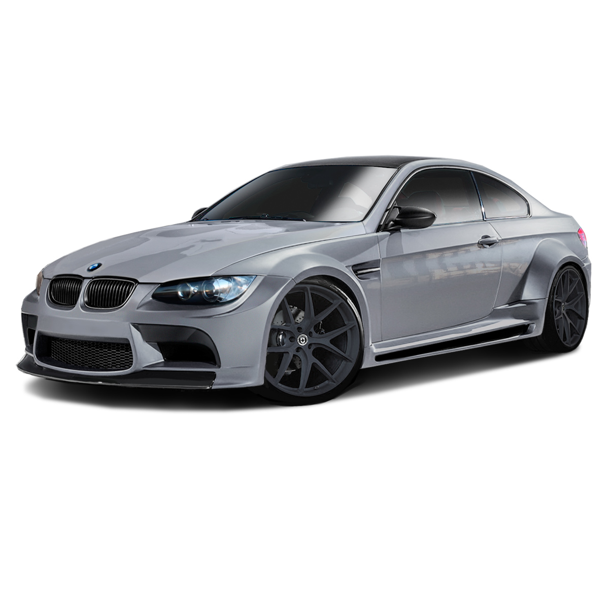 Modify your BMW M3 2008 with our Exterior/Complete Body Kits - Front three quarter angle view of the vehicle