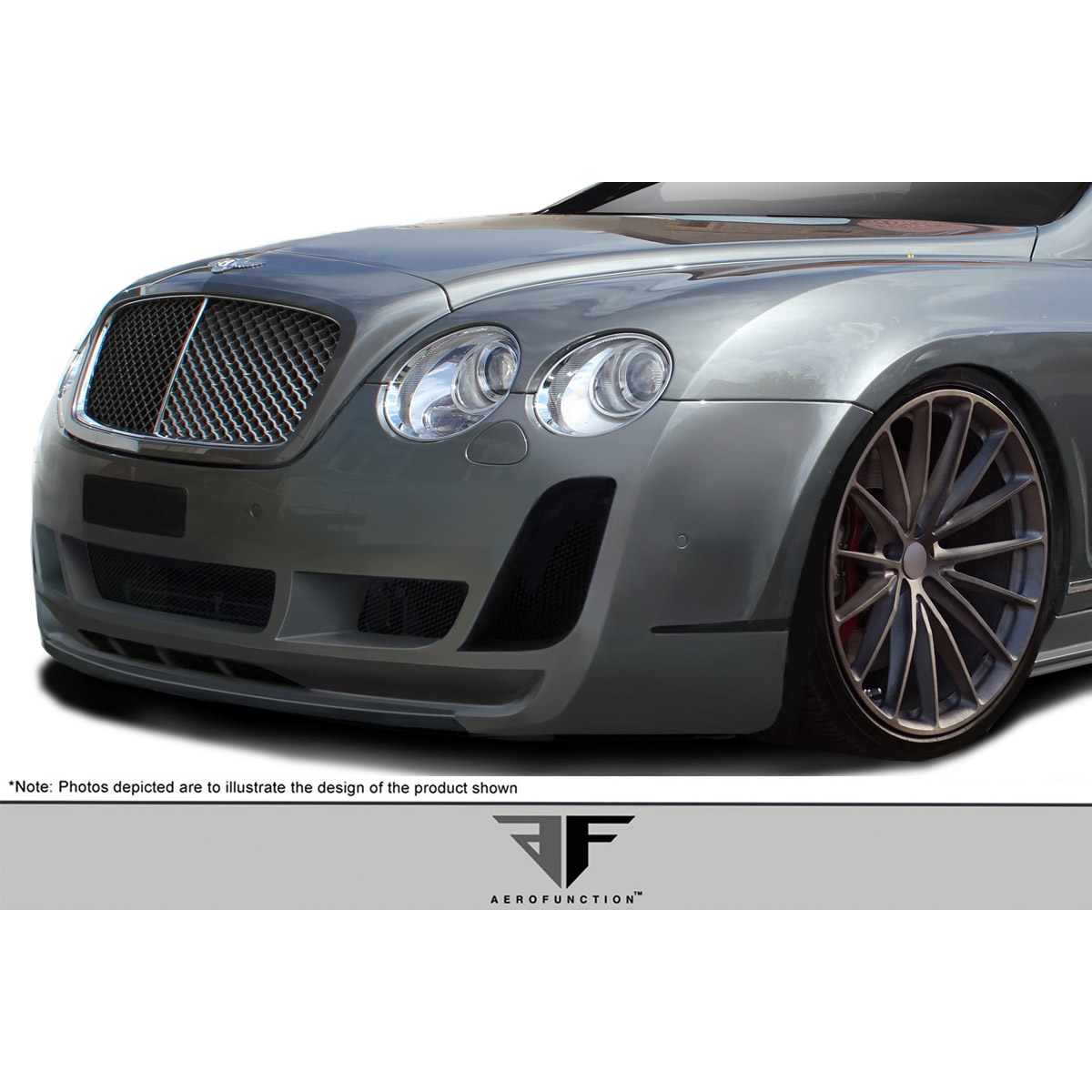 Modify your Bentley Continental 2003 with our Exterior/Front Bumpers or Lips - Front angle showcasing bumper design and detail