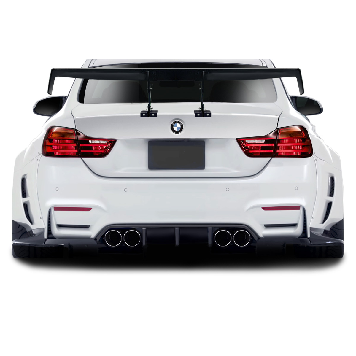 Modify your BMW 4-Series 2014 with our Exterior/Diffusers - Rear angle view of BMW 4 Series car part