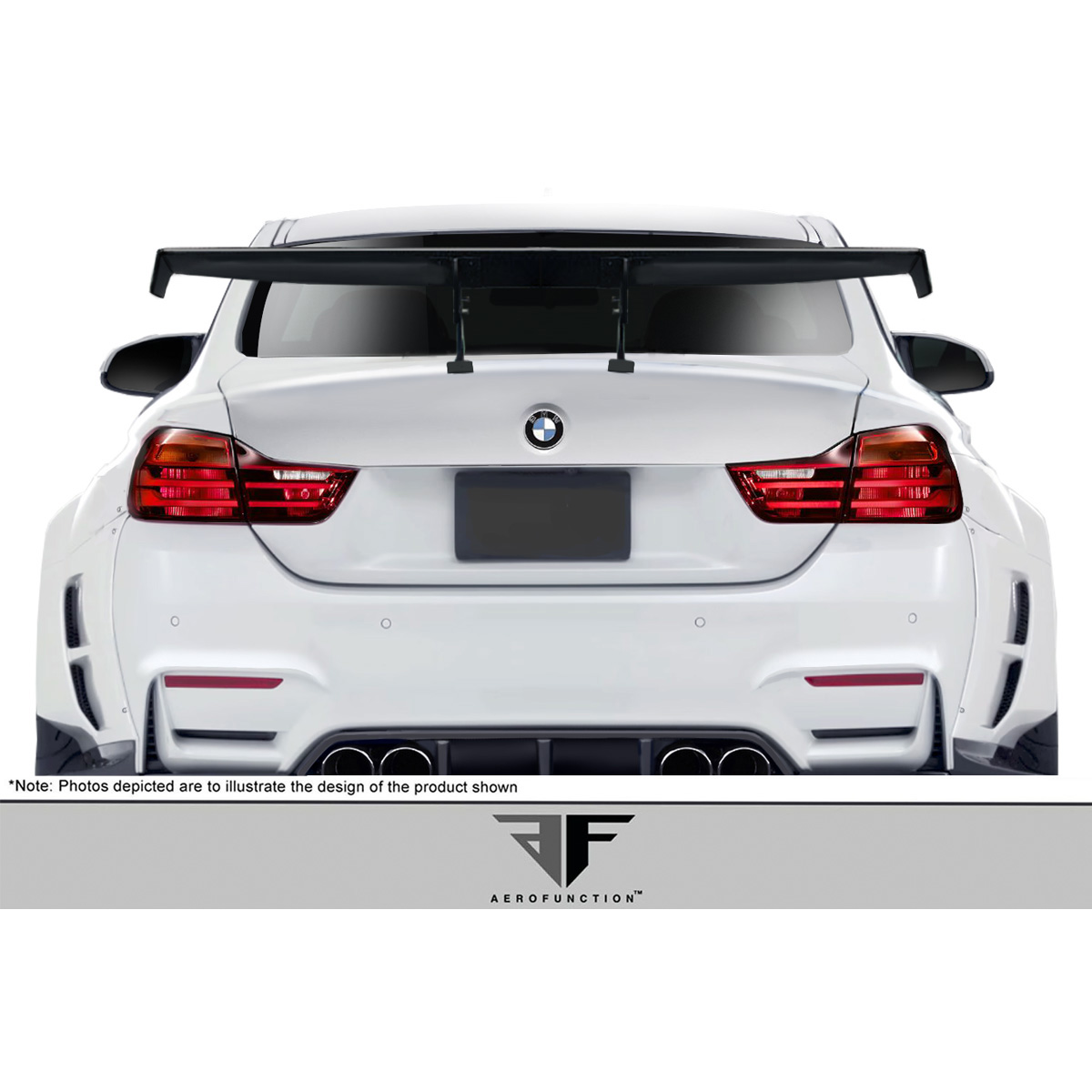 Modify your BMW 4-Series 2014 with our Exterior/Wings - Front angle view of rear wing on BMW 4 Series