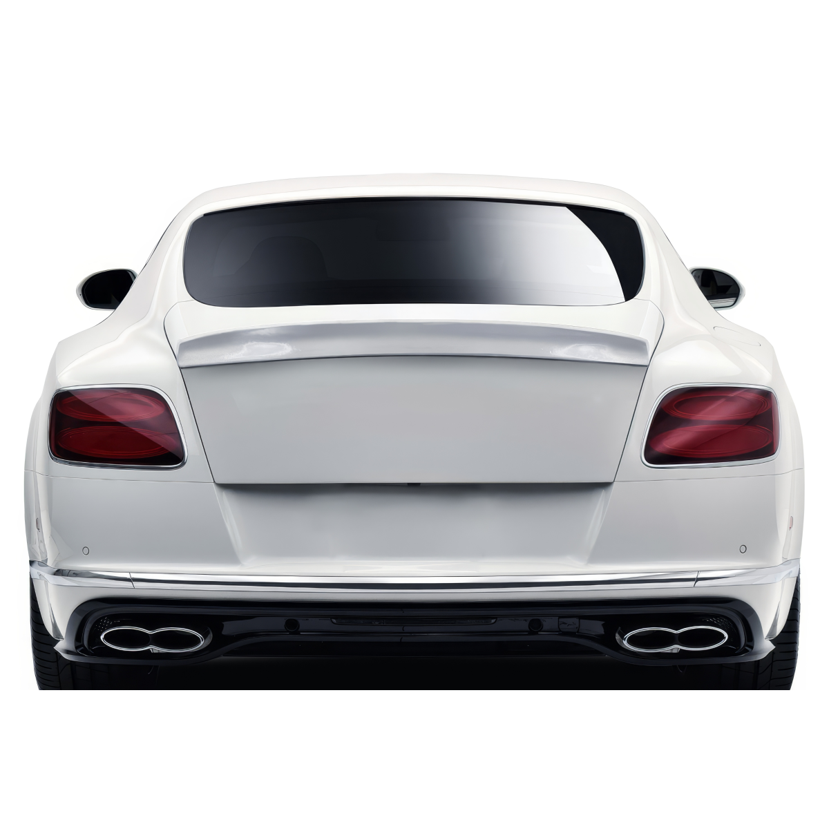 Modify your Bentley Continental 2012 with our Exterior/Wings - Rear view of a white Bentley at eye level