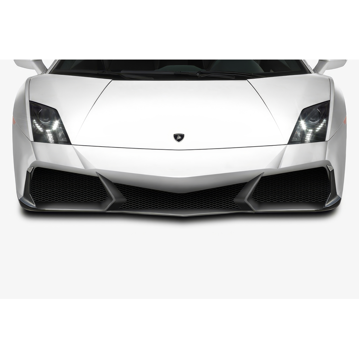 Modify your Lamborghini Gallardo 2009 with our Exterior/Front Bumpers - Front angle view of a Lamborghini Gallardo
