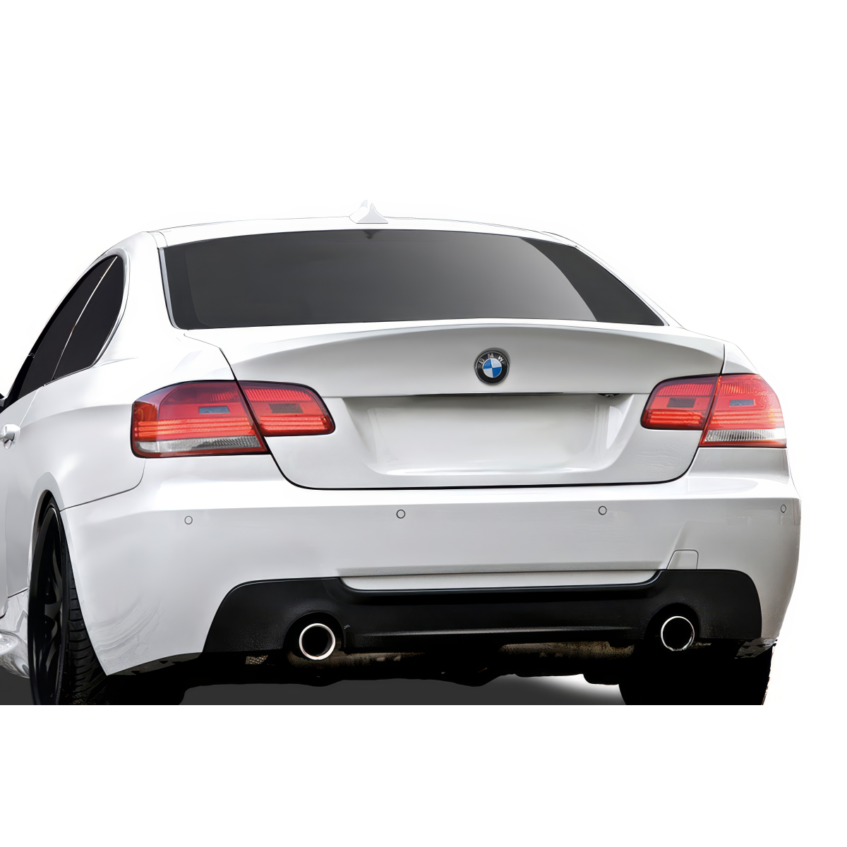 Modify your BMW 3-Series 2007 with our Exterior/Wings - Rear angle view of BMW 3 Series E92 trunk spoiler