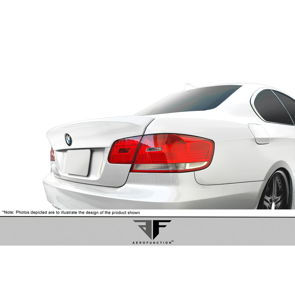 Modify your BMW 3-Series 2007 with our Exterior/Wings - Rear view showcasing trunk spoiler design