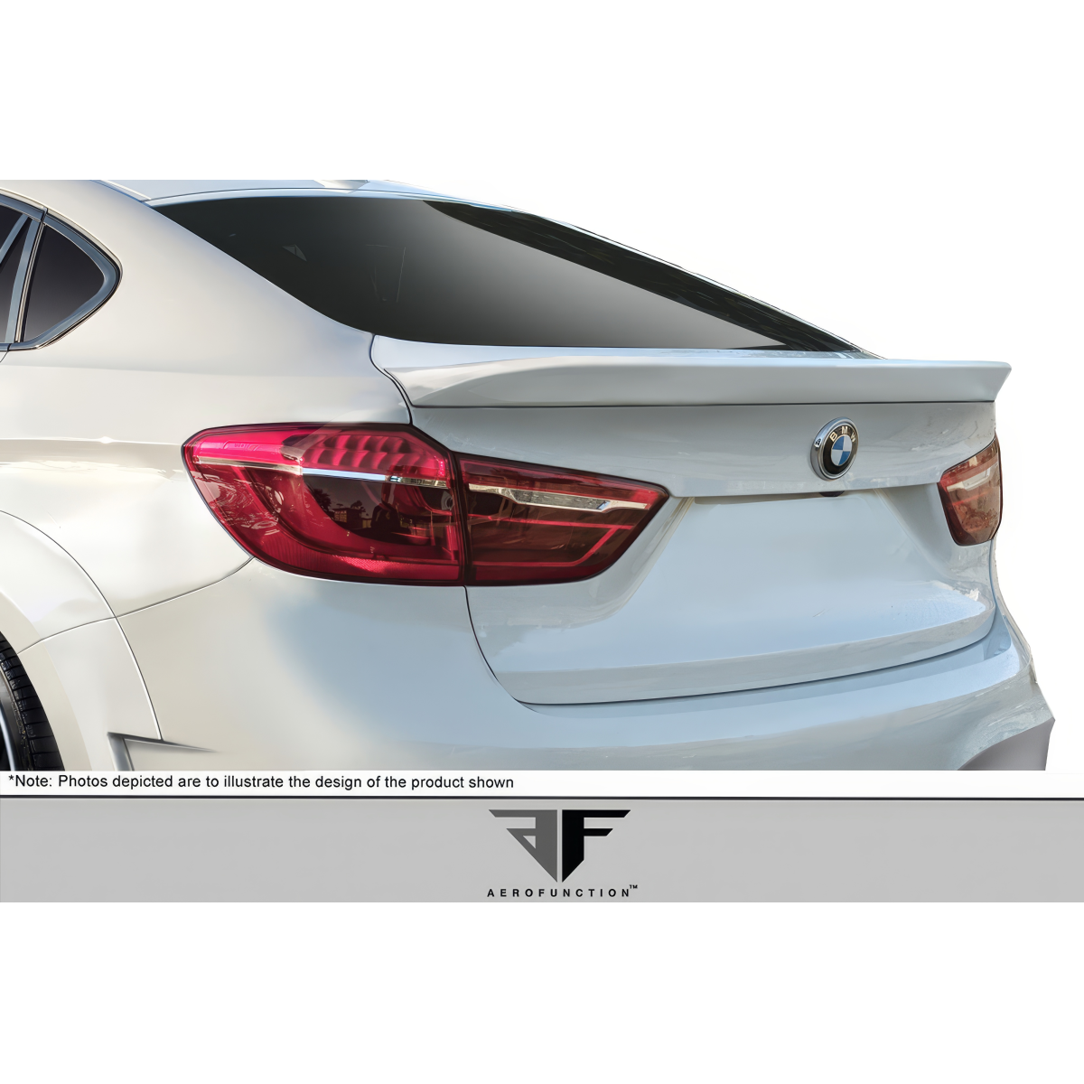 Modify your BMW X6 2015 with our Exterior/Wings - Rear angle view of BMW X6 trunk wing spoiler