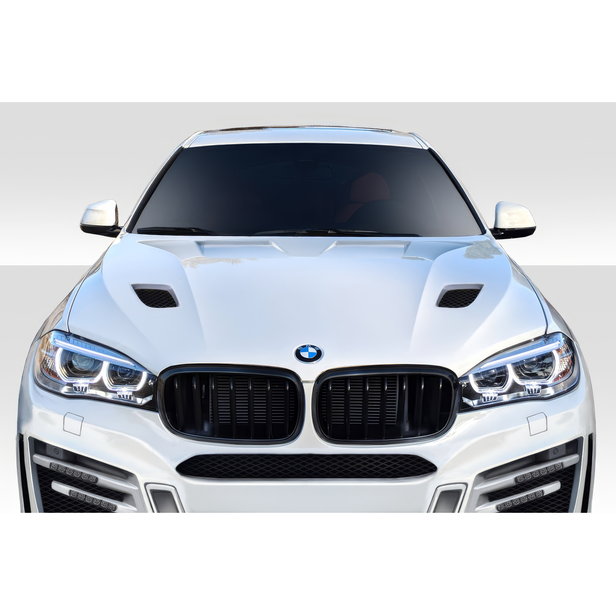 Modify your BMW X6 2015 with our Exterior/Hoods - Frontal view of the vehicle