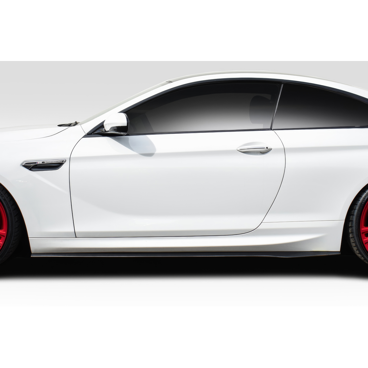 Modify your BMW 6-Series 2011 with our Exterior/Side Skirts - Side angle profile view of the vehicle