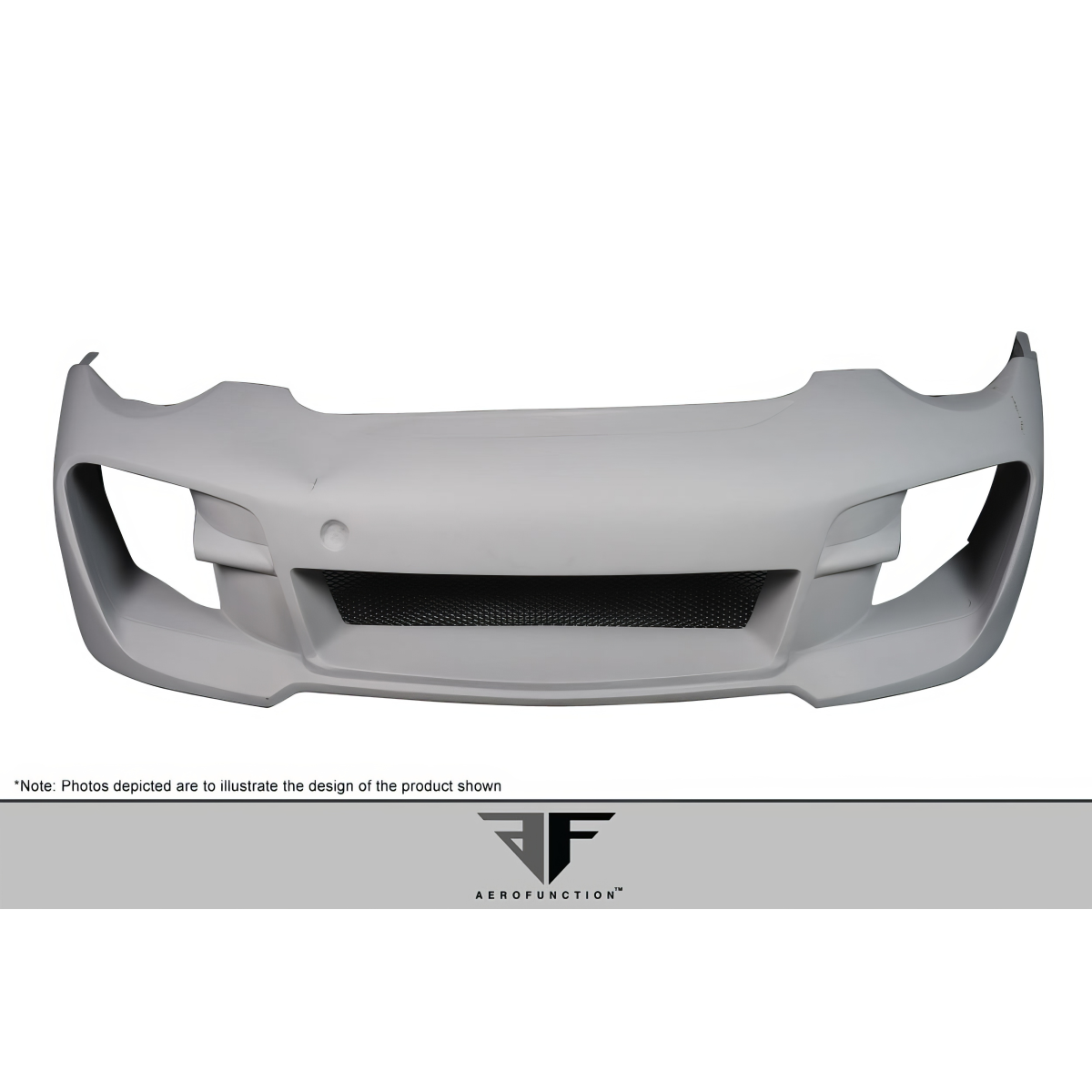 Modify your Porsche 911 2009 with our Exterior/Front Bumpers or Lips - Front view of front bumper part design