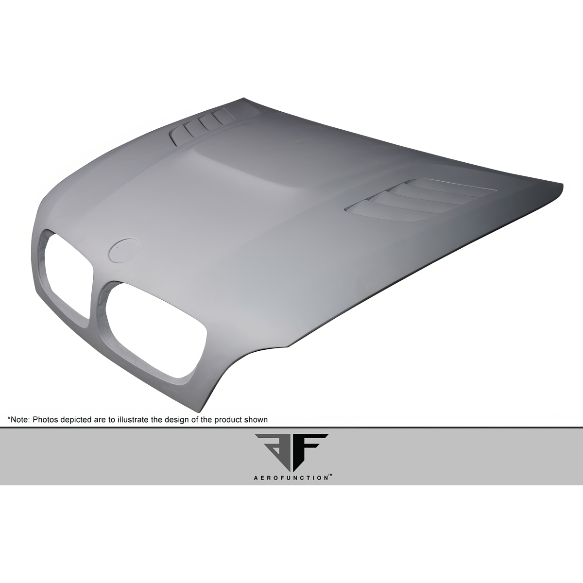 Modify your BMW X6 2008 with our Exterior/Hoods - Angled view of the BMW X6M hood from above