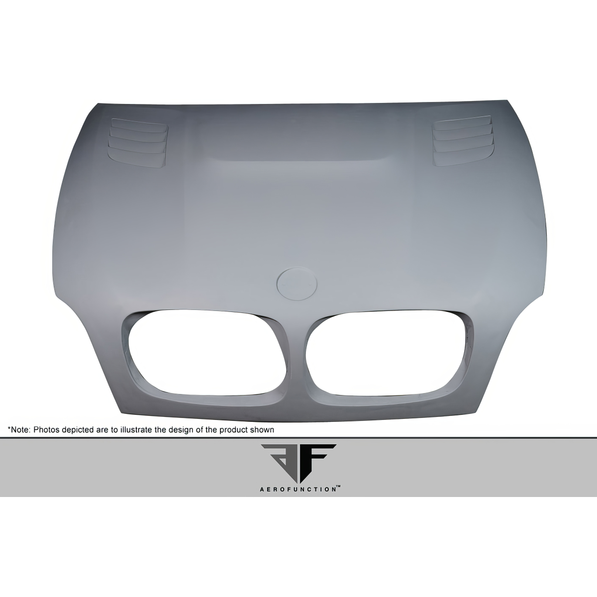 Modify your BMW X6 2008 with our Exterior/Hoods - Front view of the BMW X6M hood part