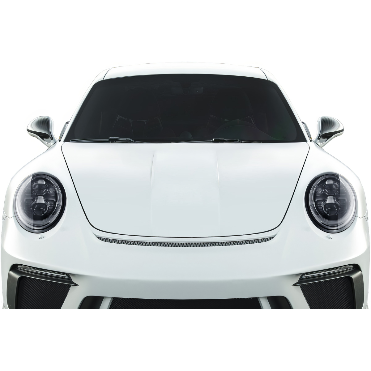Modify your Porsche 911 2015 with our Exterior/Hoods - Frontal view of the vehicle at eye level