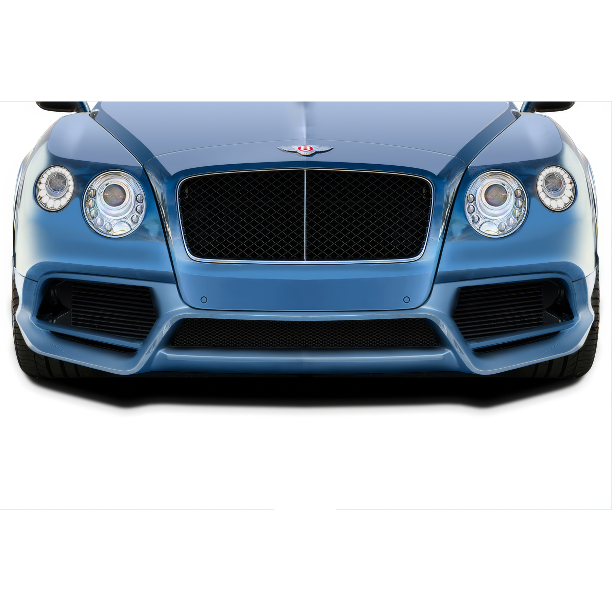 Modify your Bentley Continental 2012 with our Exterior/Front Bumpers or Lips - Front view of the bumper straight on