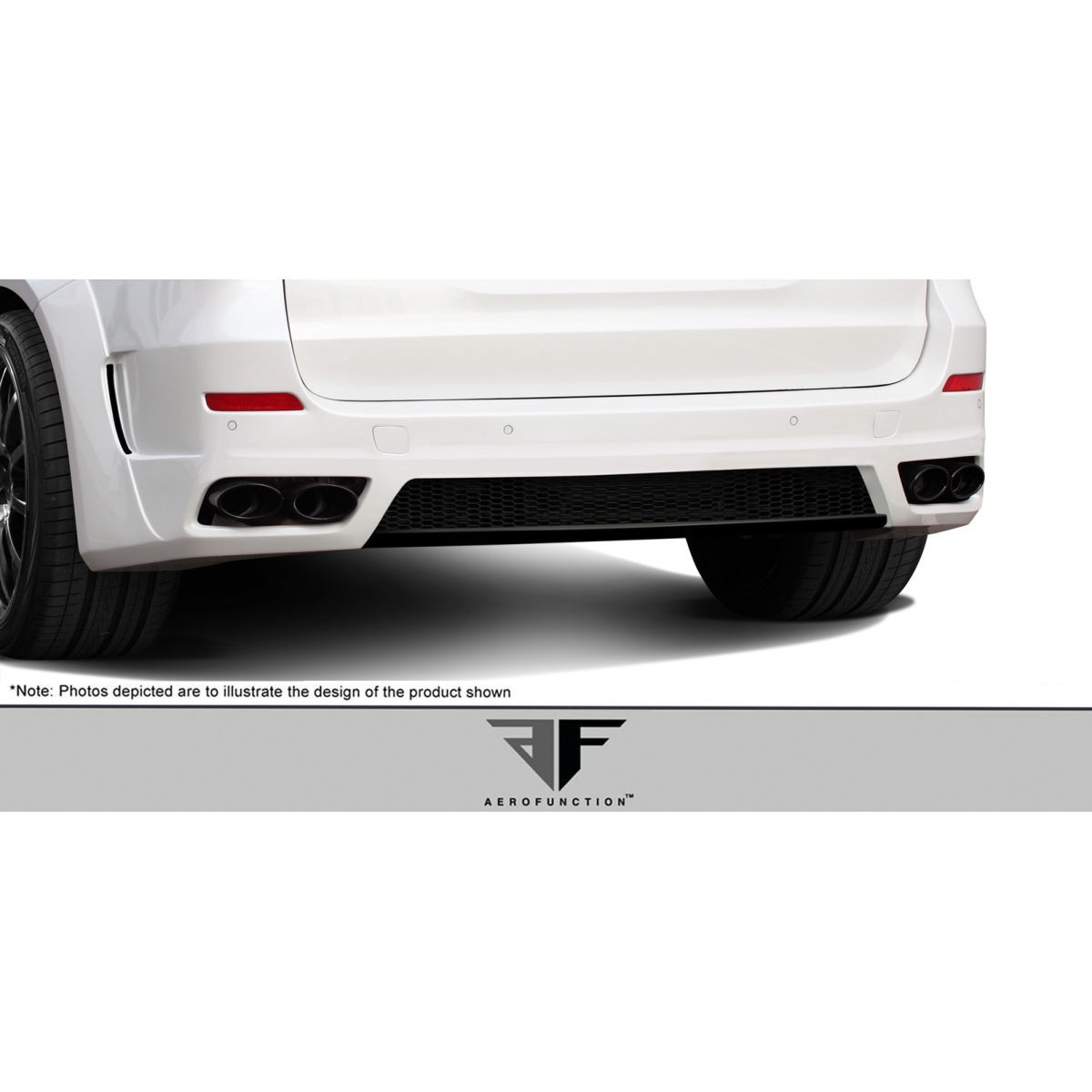 Modify your BMW X5 2014 with our Others - Angled view of rear bumper and exhaust tips