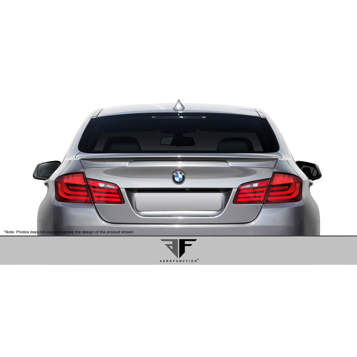 Modify your BMW 5-Series 2011 with our Exterior/Wings - Rear view angle of a BMW 5 Series