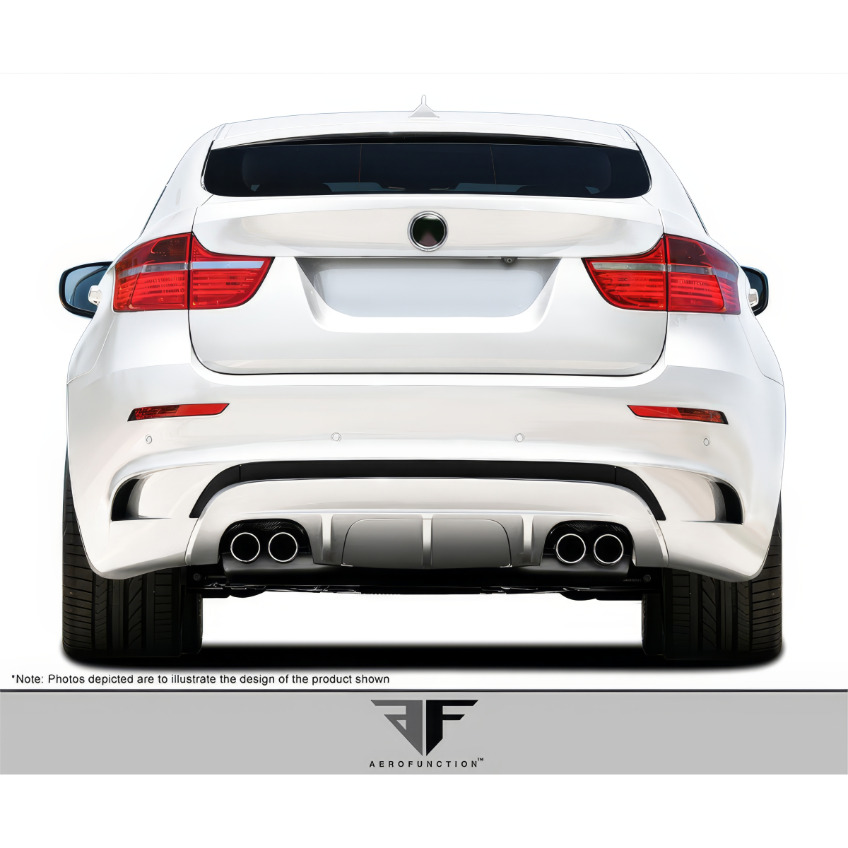 Modify your BMW X6 2008 with our Exterior/Rear Bumpers or Lips - Rear view of BMW X6 showcasing rear bumper design