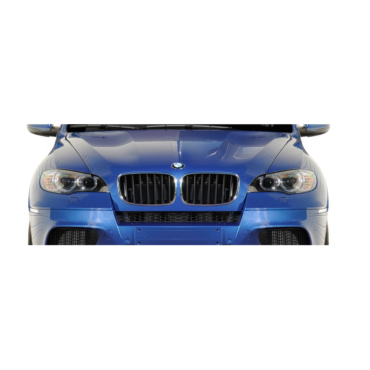 Modify your BMW X5 2007 with our Exterior/Front Bumpers or Lips - Front view of the BMW X5 with grille insert