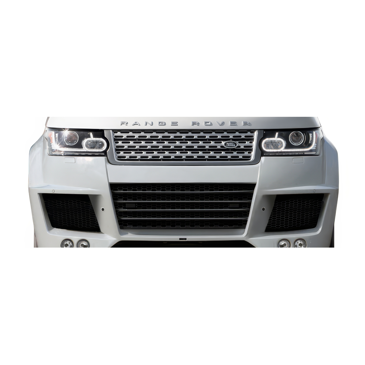 Modify your Land Rover Range Rover 2013 with our Exterior/Grilles - Front view of vehicle grille at eye level