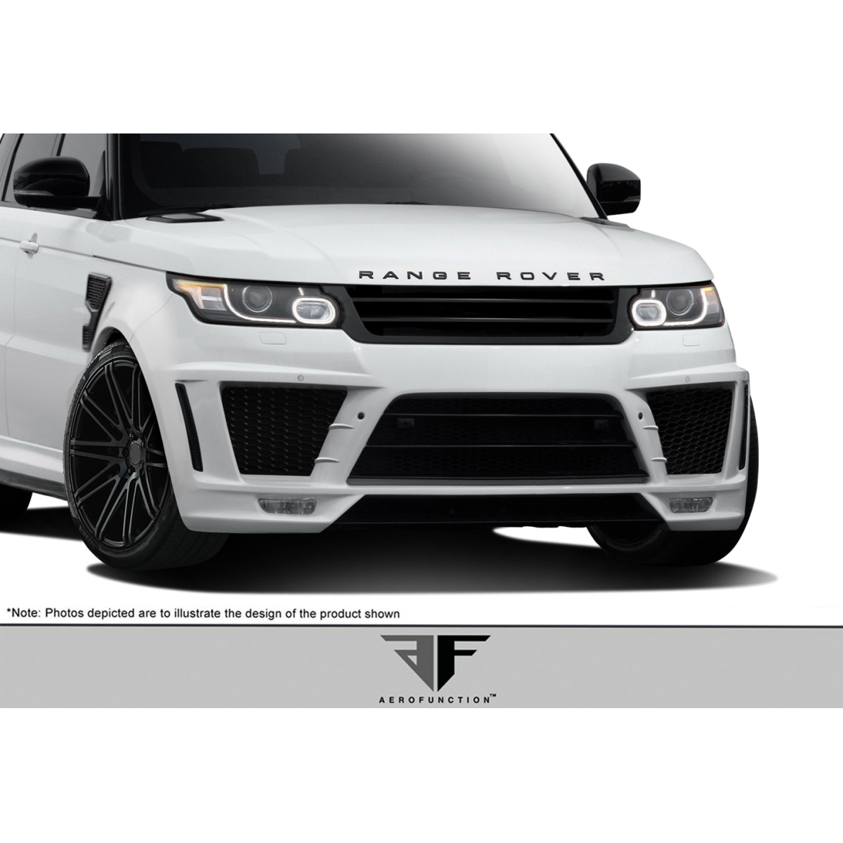 Modify your Land Rover Range Rover Sport 2014 with our Exterior/Front Bumpers or Lips - Front angle view of vehicle part