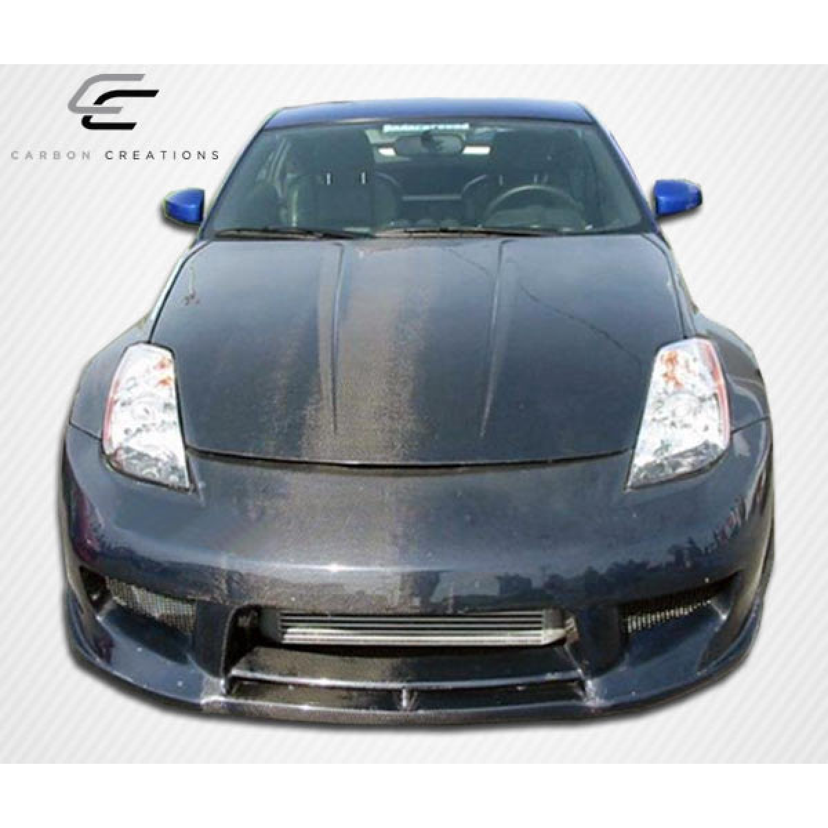 Modify your Nissan 350Z 2003 with our Exterior/Hoods - Frontal view of the Nissan 350Z Z33 hood