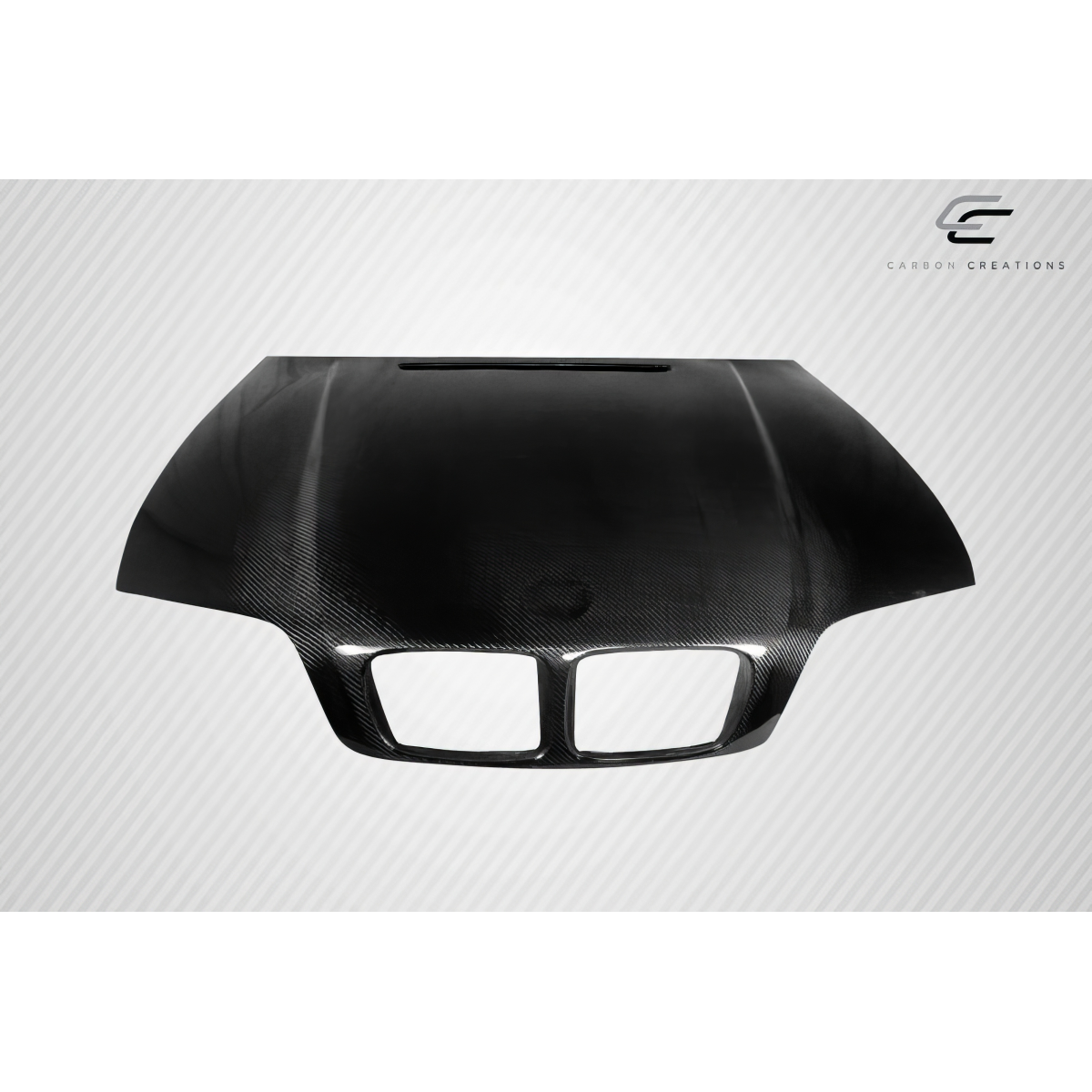 Modify your BMW 3-Series 1999 with our Exterior/Hoods - Front view of a carbon fiber hood