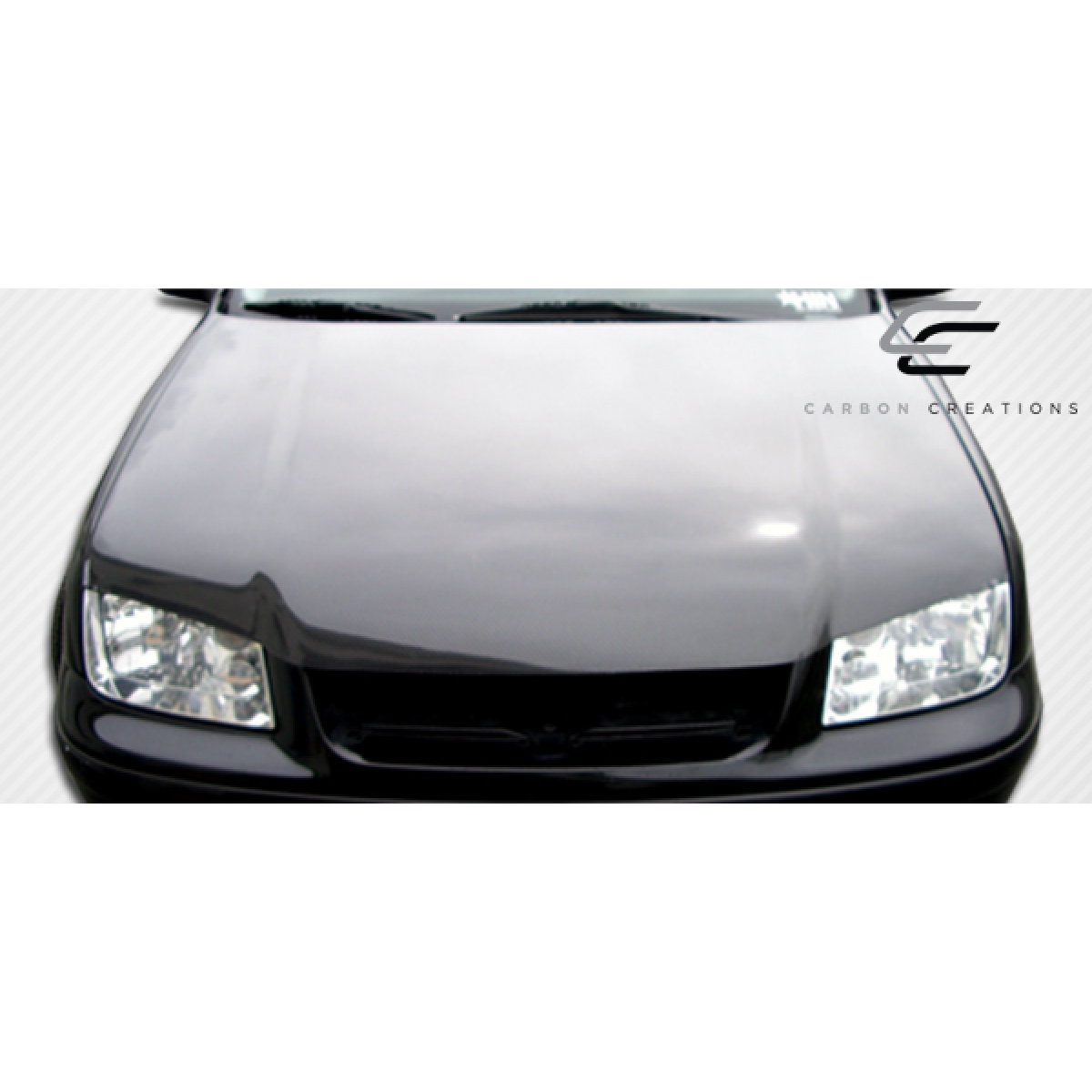 Modify your Volkswagen Jetta 1999 with our Exterior/Hoods - Front view of a hood at a straight angle