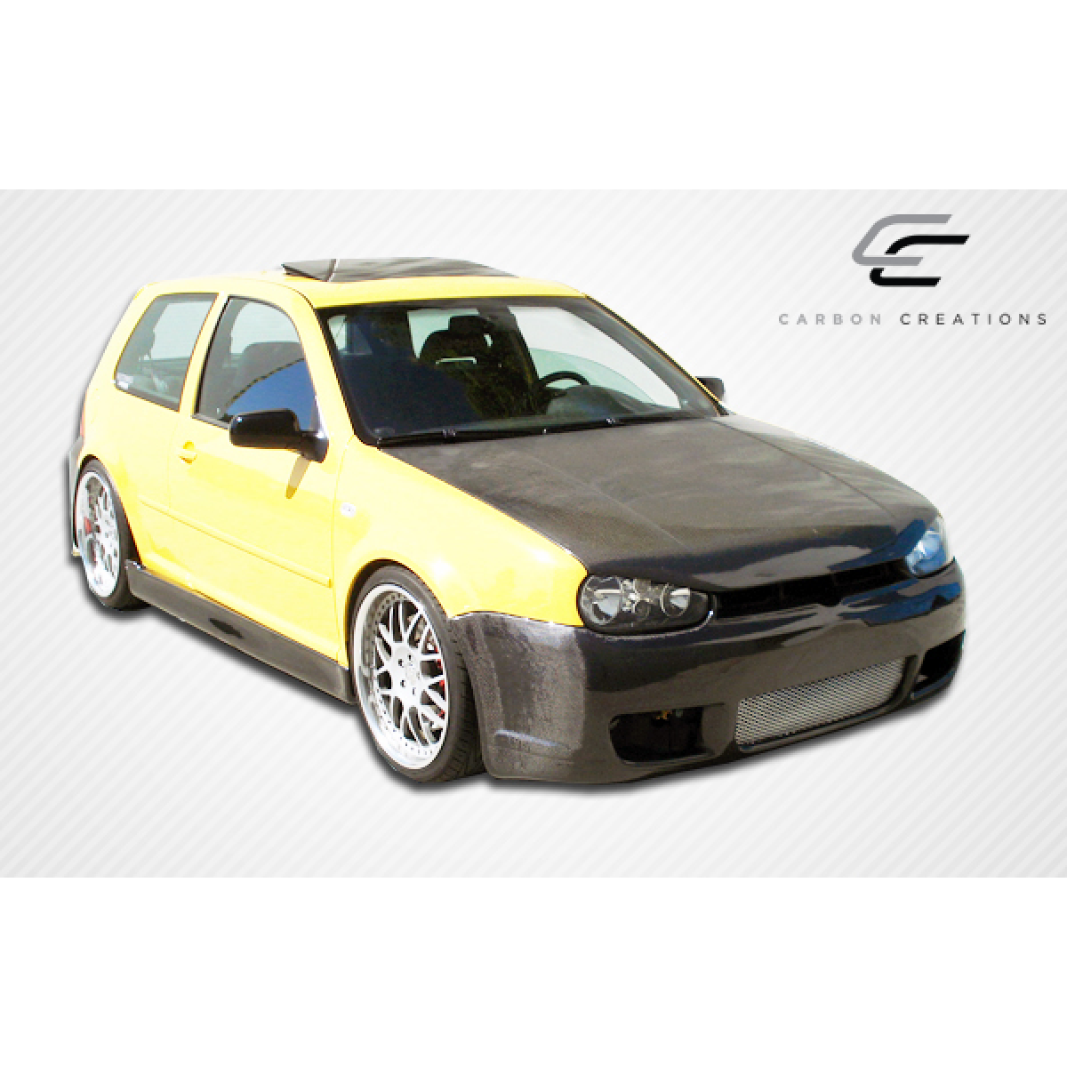 Modify your Volkswagen Golf 1999 with our Exterior/Hoods - Front quarter view of the Volkswagen Golf part