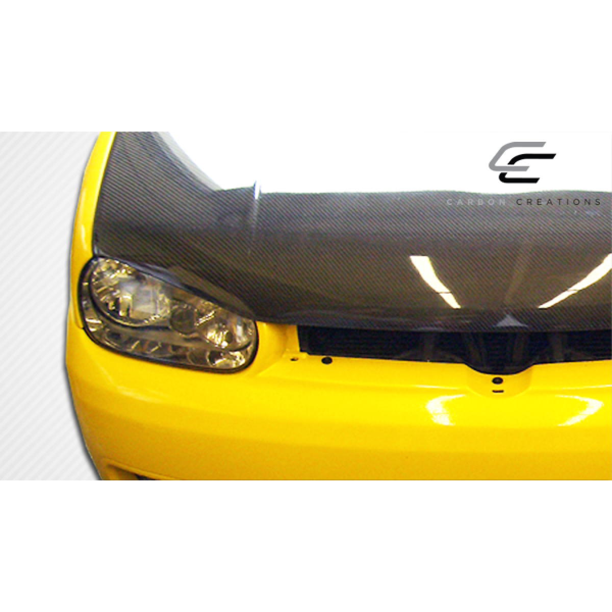 Modify your Volkswagen Golf 1999 with our Exterior/Hoods - Hood viewed from slightly above at an angle