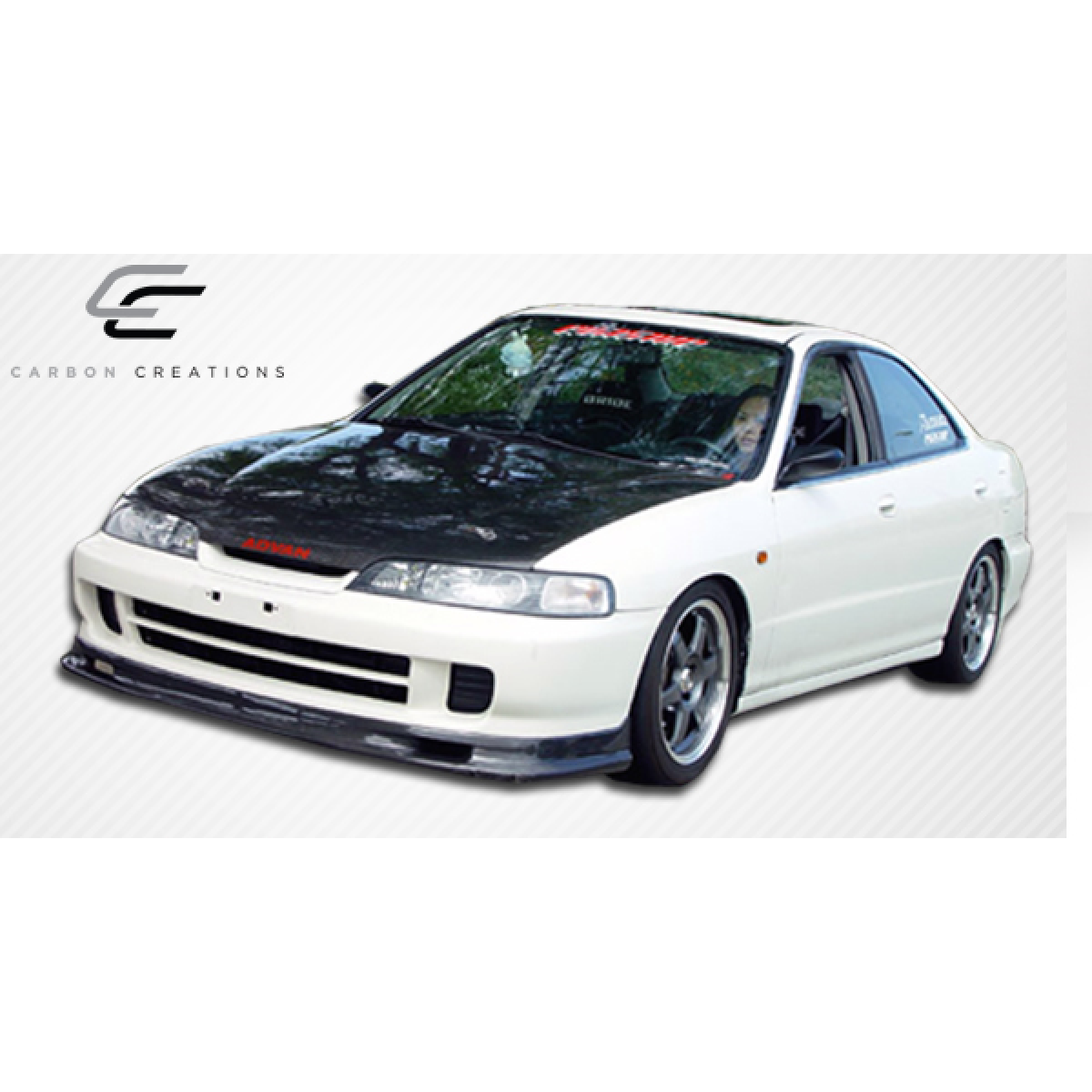 Modify your Acura Integra 1994 with our Exterior/Front Bumpers or Lips - Front angle view of the Acura Integra car