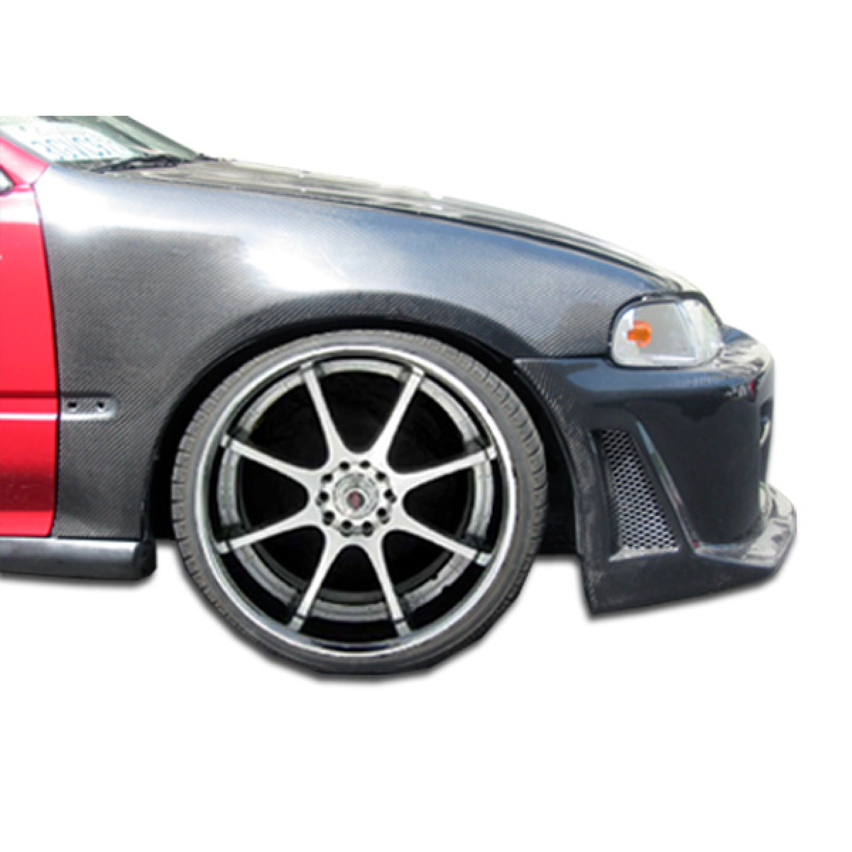 Modify your Honda Civic 1992 with our Exterior/Fenders - Side view of the Honda Civic fender