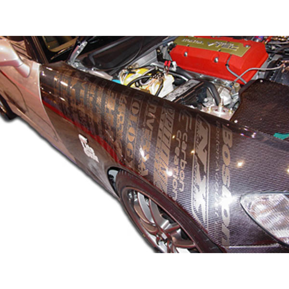 Modify your Honda S2000 2000 with our Exterior/Fenders - Angle shows fender from slightly above and side view