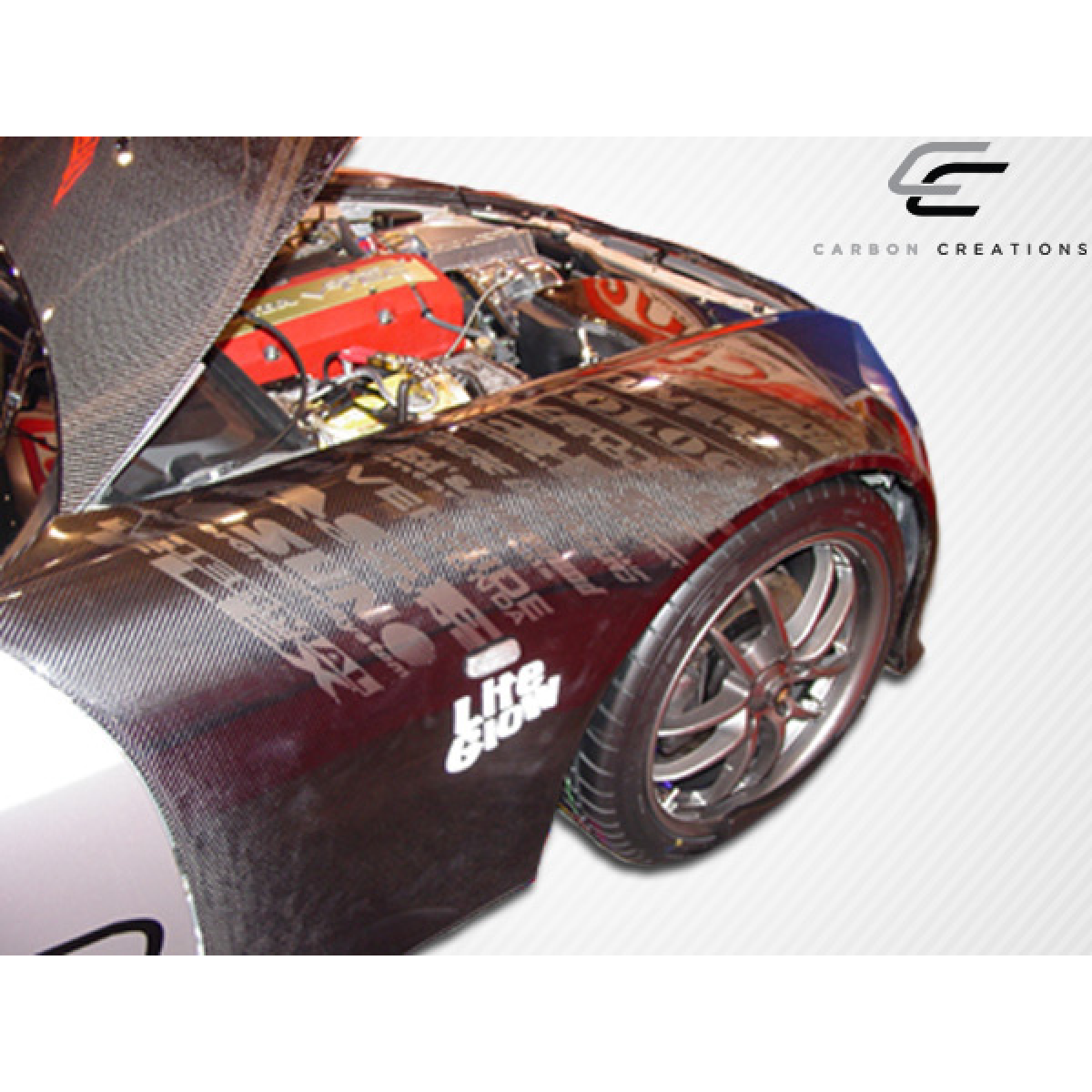 Modify your Honda S2000 2000 with our Exterior/Fenders - Image shows fender at a front angle from above