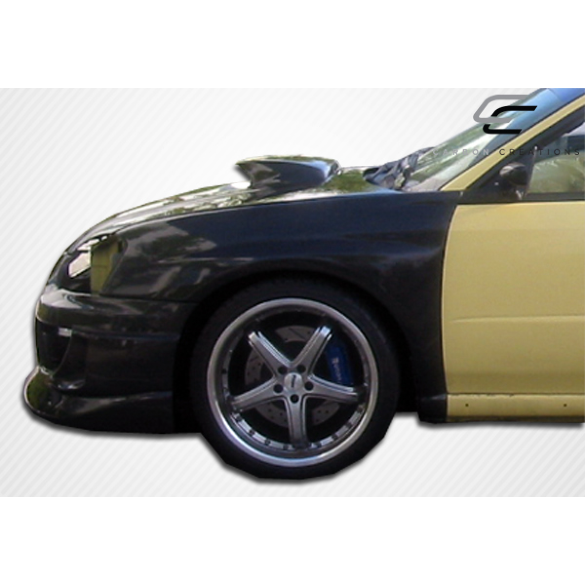 Modify your Subaru Impreza 2004 with our Exterior/Fenders - Side angle view of modified fender for Subaru