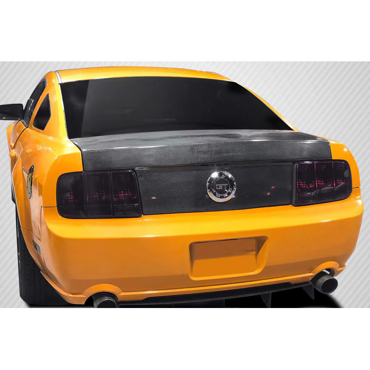 Modify your Ford Mustang 2005 with our Exterior/Trunks - Rear view angle of vehicle showing trunk design