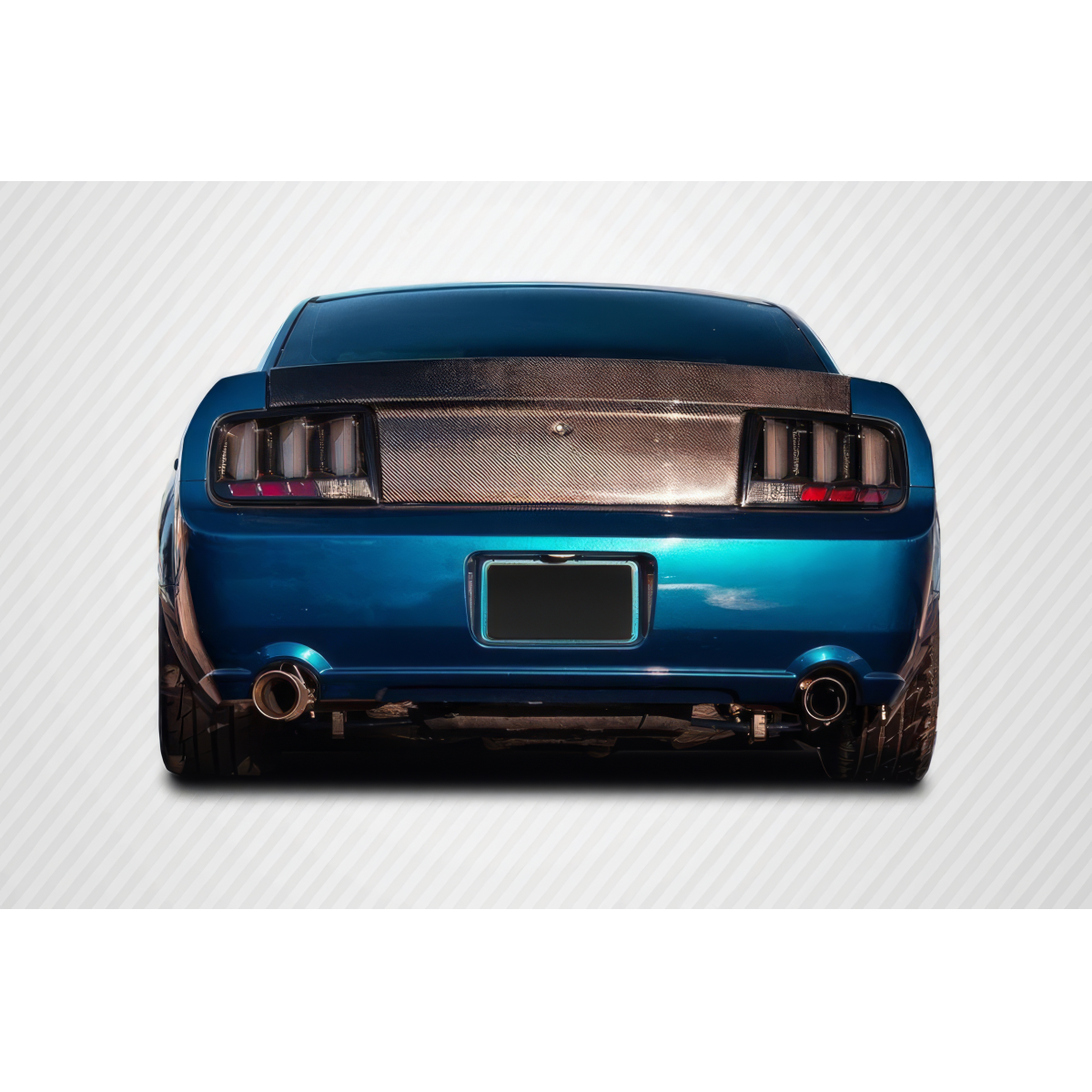 Modify your Ford Mustang 2005 with our Exterior/Trunks - Rear view of the vehicle at eye level angle