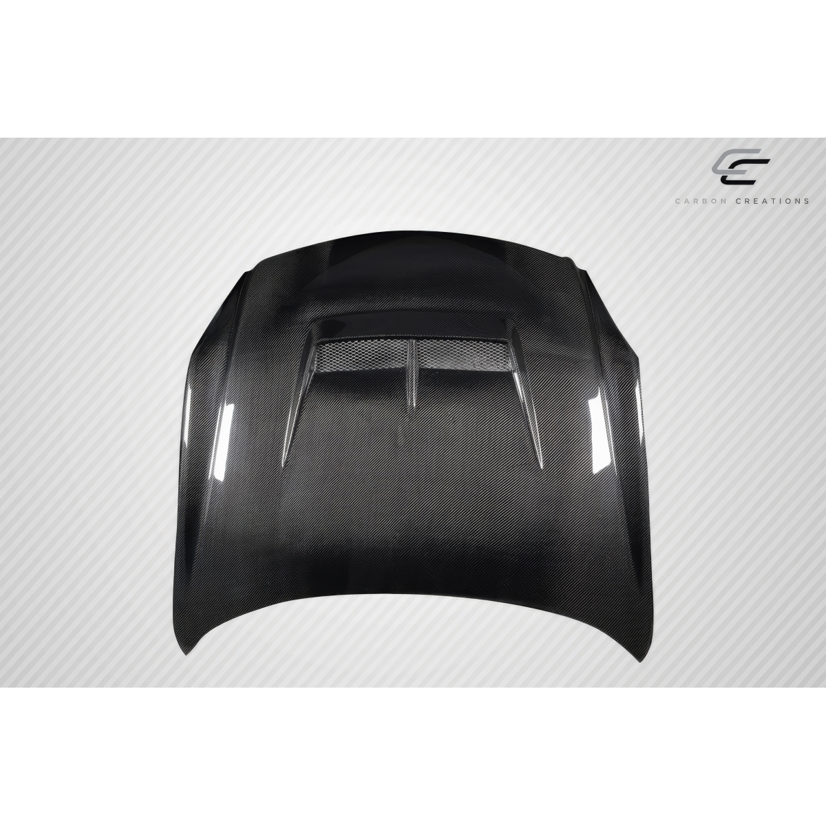 Modify your Infiniti G35 2003 with our Exterior/Hoods - Top down view of the carbon fiber hood