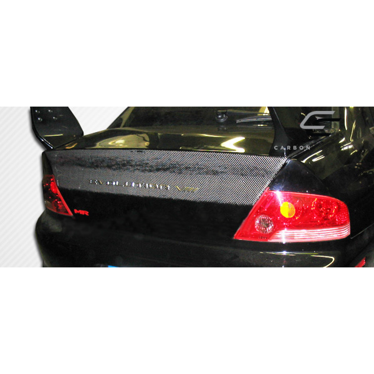 Modify your Mitsubishi Evolution 2002 with our Exterior/Trunks - The part is viewed from a slight rear angle