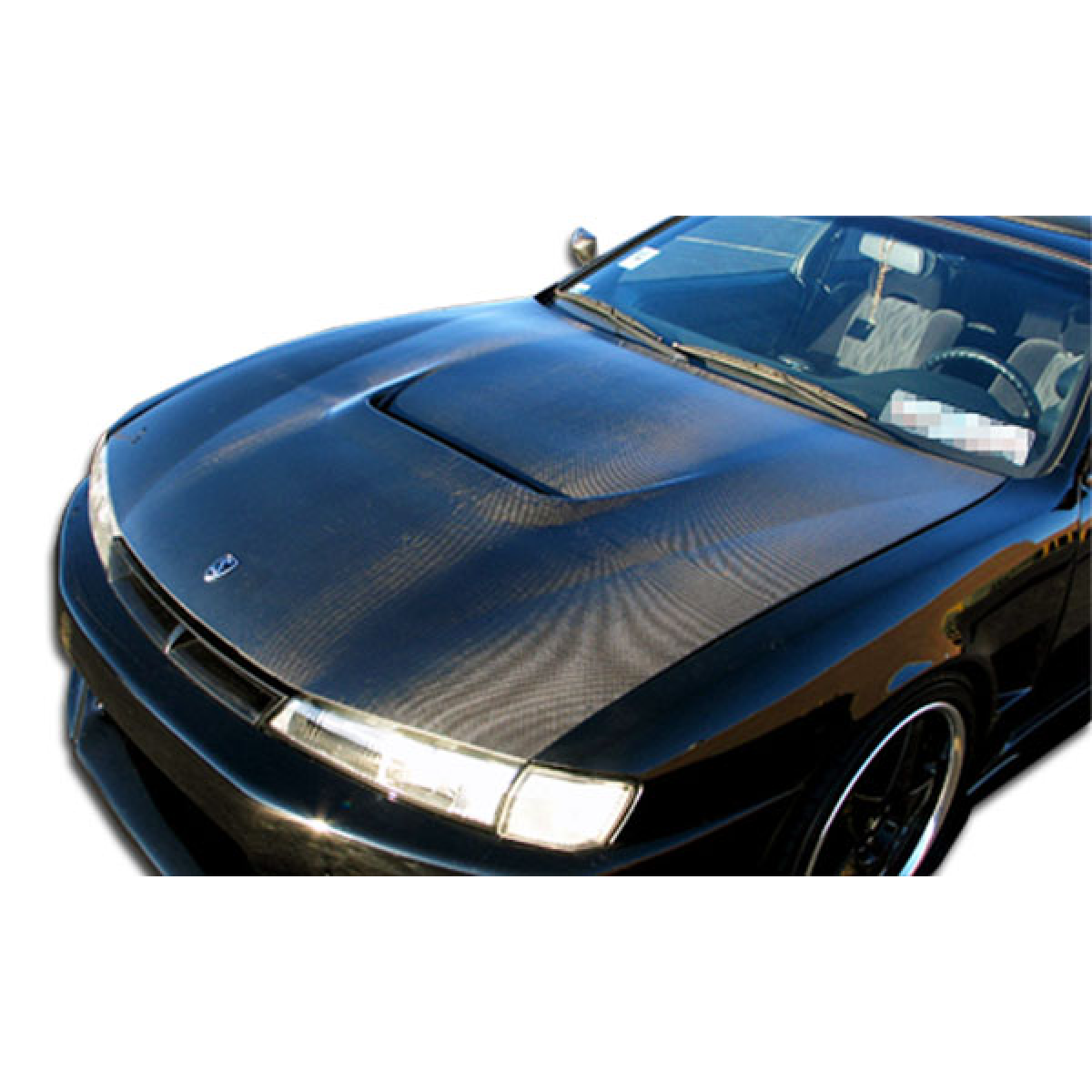 Modify your Nissan 240SX 1997 with our Exterior/Hoods - Top view of the hood at a slight angle