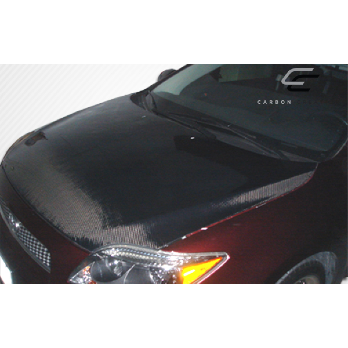 Modify your Scion tC 2005 with our Exterior/Hoods - Angled view from the front of the vehicle