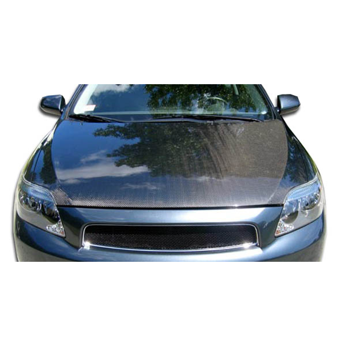 Modify your Scion tC 2005 with our Exterior/Hoods - Top down view of the carbon fiber hood