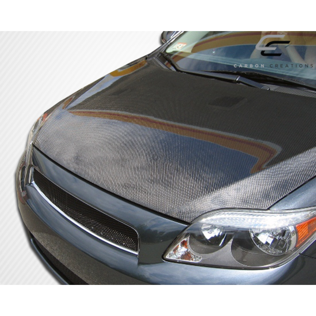 Modify your Scion tC 2005 with our Exterior/Hoods - Top down view of the carbon fiber hood