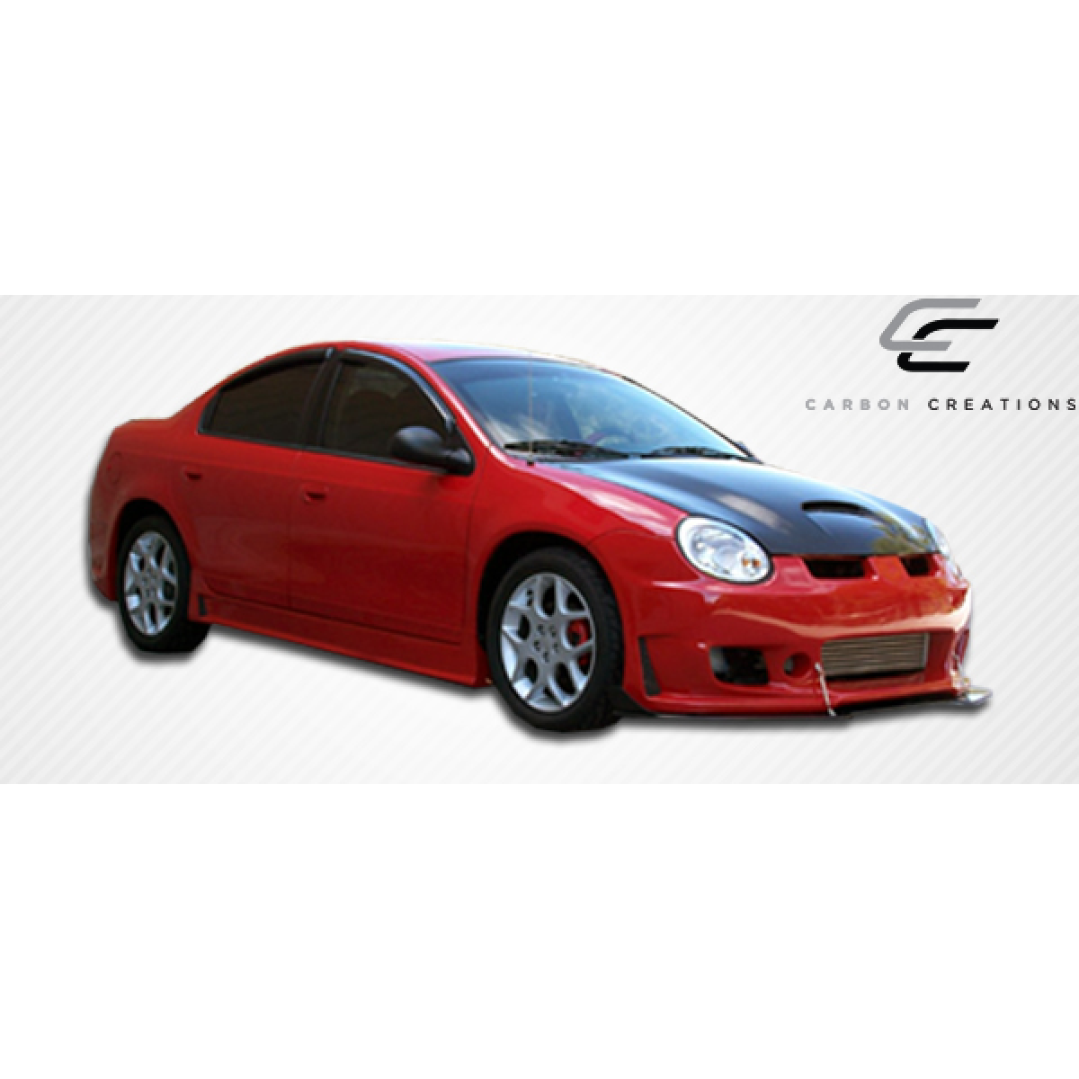 Modify your Dodge Neon 2000 with our Exterior/Hoods - Vehicle shown at a slight right angle