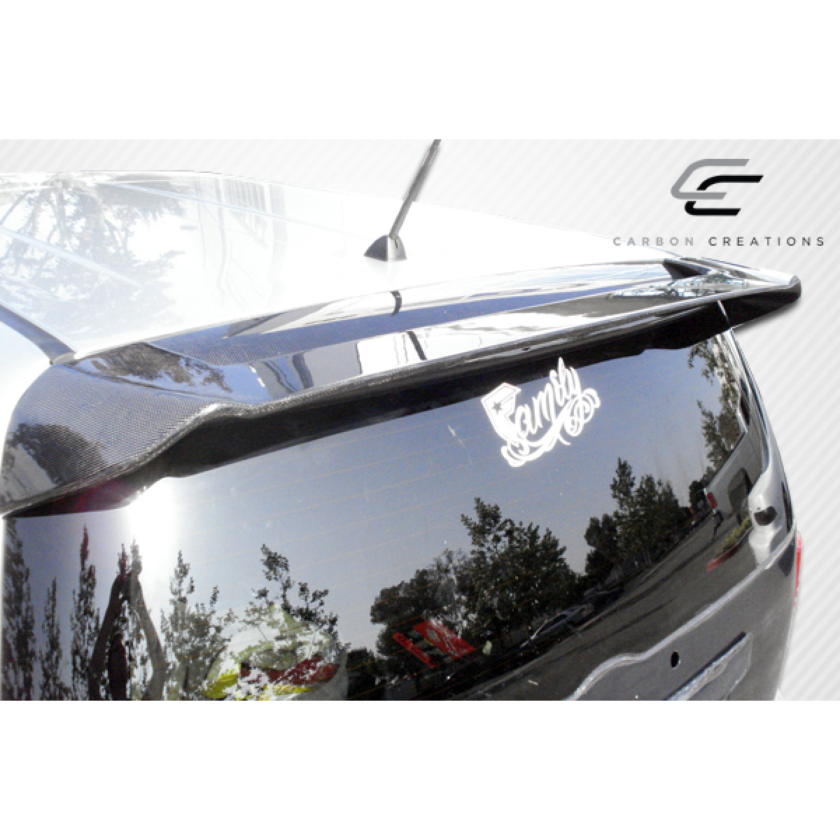 Modify your Scion xB 2008 with our Exterior/Wings - Viewed from a rear angle above the car